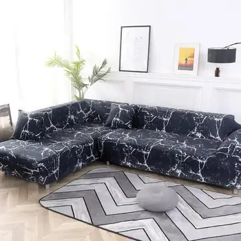 

Modern Fashion Marble Elastic Force Sofa Set Simple Print For Living RoomTight Wrap Antislip Universal All-Inclusive Sofa Cover