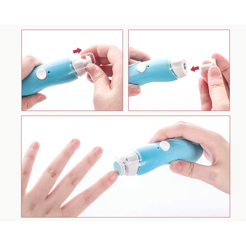 Детский триммер для ногтей перезаряжаемый, безопасные электрические кусачки для ногтей для новорожденных и малышей
