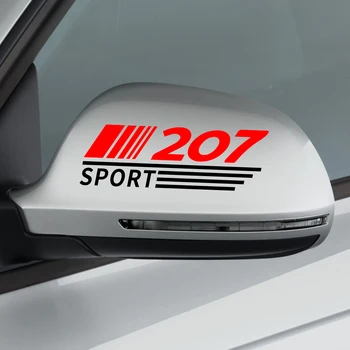 

2PCS Car Decals Graphical Vinyl Rearview Mirrors Stickers For Peugeot 207 Auto Reflective Sport Exterior Decoration Accessories