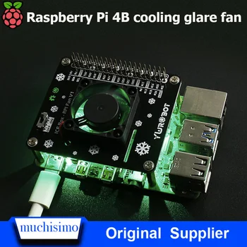 

Raspberry Pi 4B heat sink fan compatible 3B+GPIO expansion board LED light for Raspberry pi 3B/3B+/4B