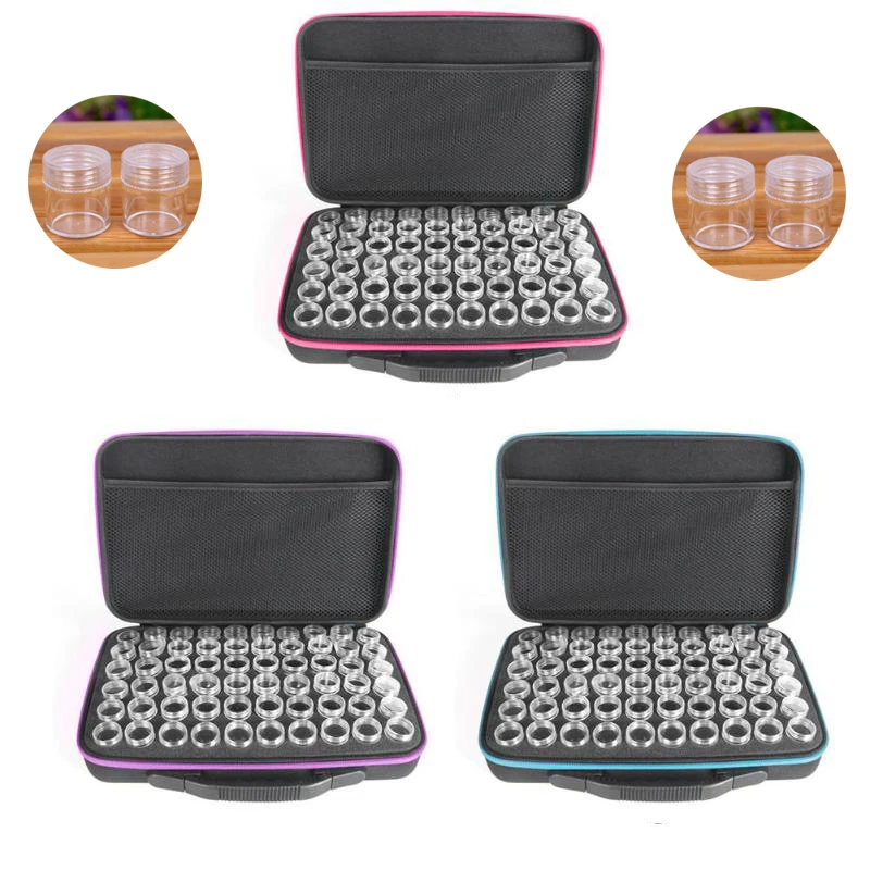 

2020 new 30/60 Bottles Diamond Painting Box Tool Container Storage Box Carry Case Holder Hand Bag 7 orders