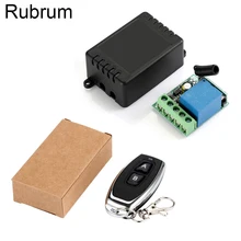 Rurum 433 МГц Универсальный беспроводной пульт дистанционного управления DC 12 В 1CH релейный модуль приемника РЧ передатчик 433 МГц пульт дистанционного управления s