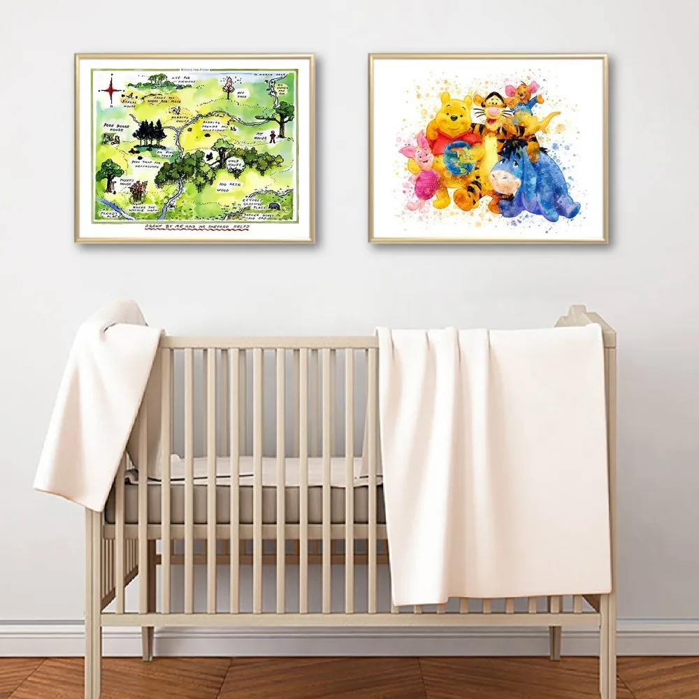 Winnie The Pooh Canvas Prints Kids Room Deocration