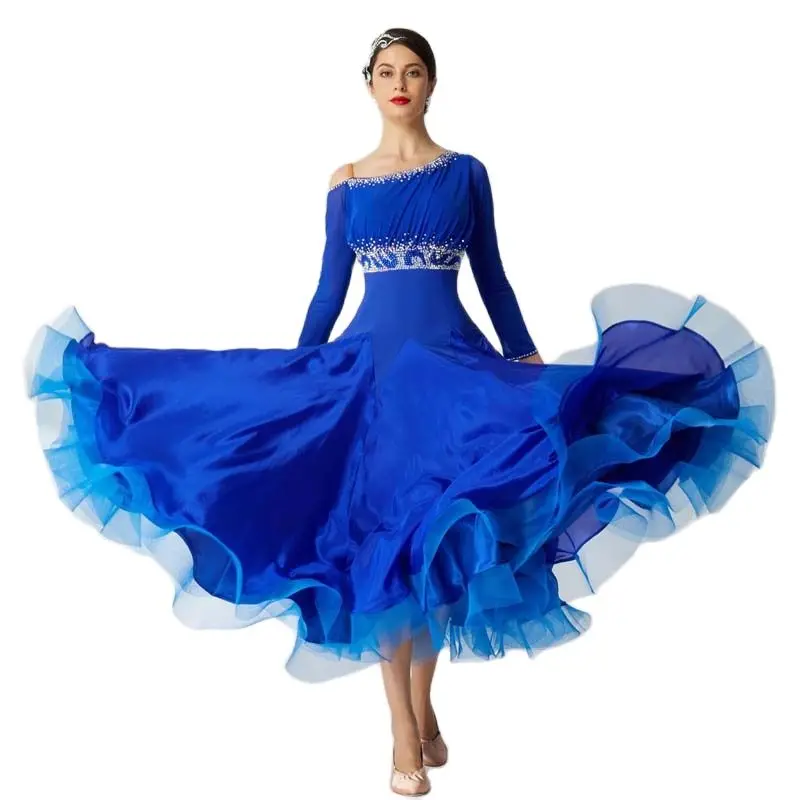 M19335 Professional Women Ballroom Dance Training Dress Girls