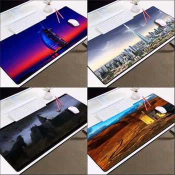 

A Variety of Beautiful Architectural Landscape Patterns Mousepad City High Building Art Printing Mouse Mat Pc Table Mat