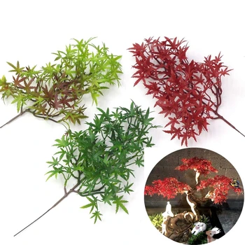 

Autumn 5branch 32leaves High Simulation Artificial Silk Green Plants Decor for Home Party Wedding Garden Maple Leaf pPlants Wall