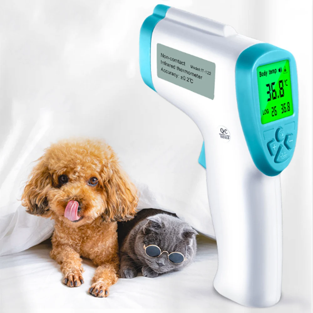 Digital Pet Thermometer Non-contact Infrared Veterinary Thermometer Temperature Meter for Dogs Cats