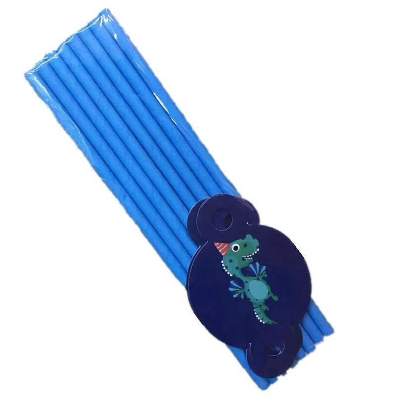 

LISM 8pcs Dinosaur Paper Drinking Straws for Children Adult Birthday Party Bar Straws dinosaur party Straws party decorations