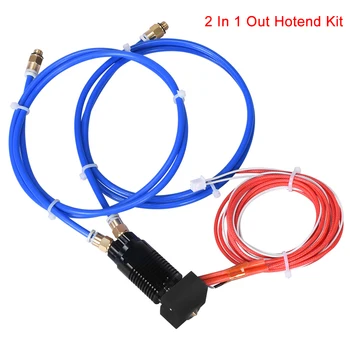 

Upgrade 2 In 1 Out Hotend Extruder kit 0.4MM Nozzle 1.75MM Filament Dual Color 12/24V 40W For CR10 Ender3 Series 3d Printer Part
