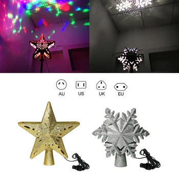 

3D Star-Shape Projection Lamp For Christmas Tree Projection Lamp Shiny Star LED Projection Lamp For Christmas Decoration
