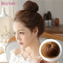 HOUYAN синтетические волокна поддельные волосы булочка для наращивания Клип в синтетическом пончик Postiche Cheveux шнурок шиньон волос