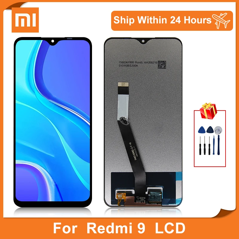 Original For Xiaomi Redmi 9 LCD Display Touch Screen Digitizer For Redmi M2004 J19AG Assembly Replacement Parts