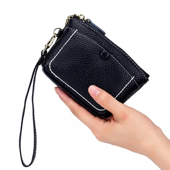 

Genuine Leather ladies wallet fashion high quality coin purse simple work zipper female wallet small fashion wallet