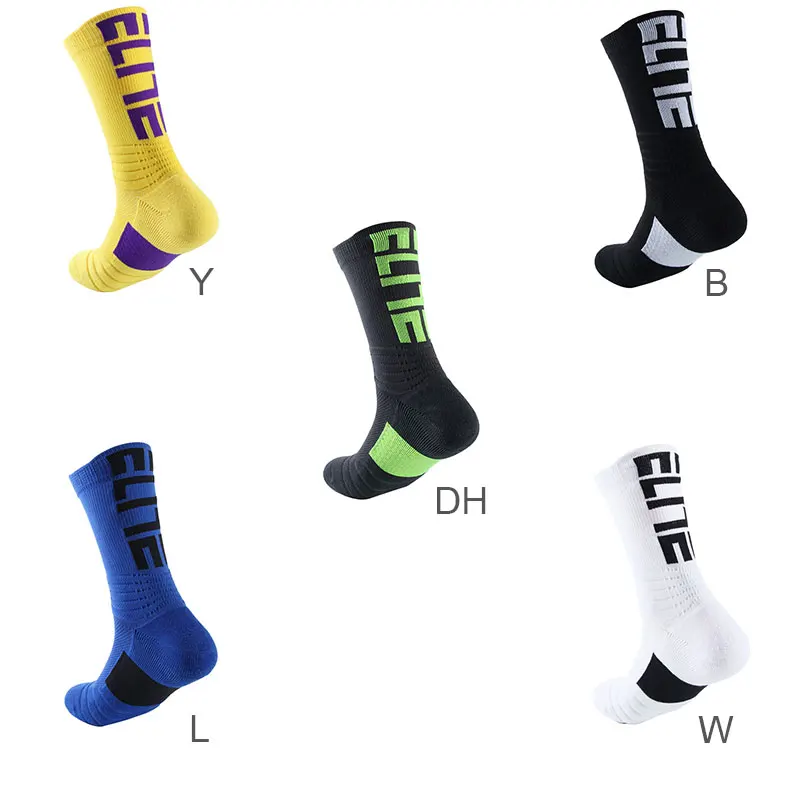 Unisex Breathable Cycling Socks Non-Slip Sports Stocking Bike Running Sport Basketball Socks Crew Socks