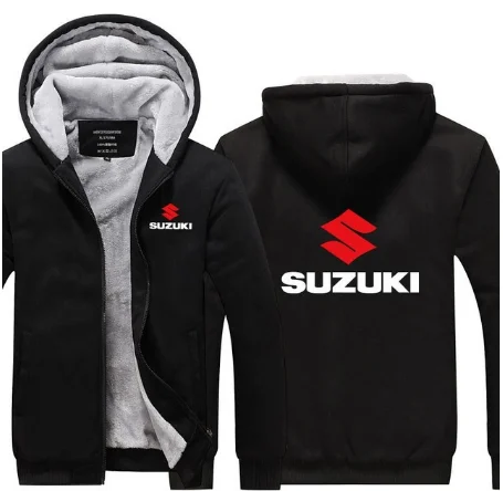 Зимний флисовый теплый мужской свитер для Suzuki, зимний утепленный джемпер, пальто с длинным рукавом, толстовки d