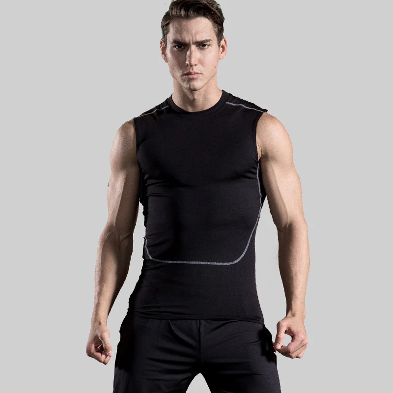 Мужская футболка для бега компрессионные фитнес-рубашки для тренировки спортзала быстросохнущие спортивные футболки с короткими рукавами для тренировок мужские тренировочные футболки - Цвет: Shoulder