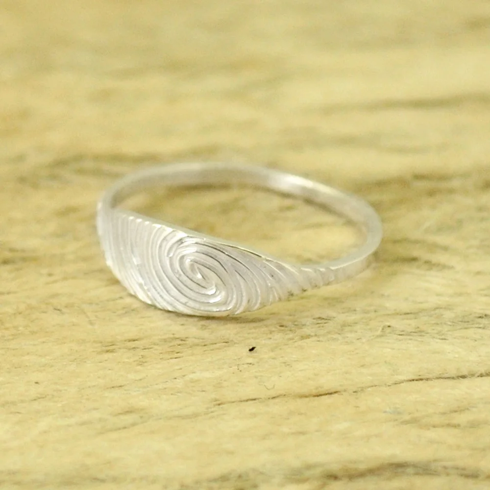 Personalized Actual Fingerprint Ring Dainty Memorial Jewelry RingsMother's Day Gifts Wedding Gift | Украшения и аксессуары