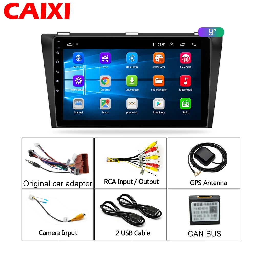 CaiXi " android 8,1 Автомобильный мультимедийный dvd-плеер для Mazda 3 2004-2013 2 din автомобильный dvd gps навигатор Авто Радио стерео плеер