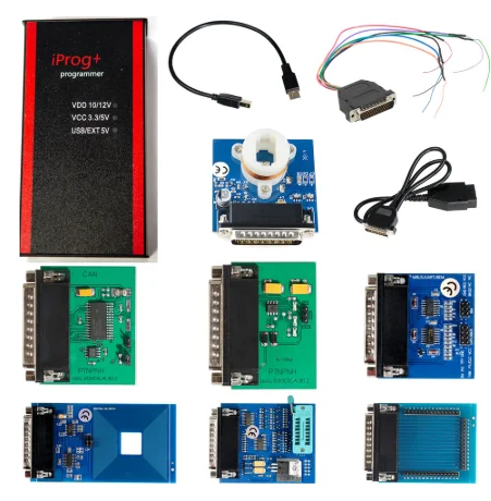 V80 Newest iPROG+ Pro Iprog Programmer Supports IMMO/Mileage Correction/Airbag Reset Replace Carprog/Digiprog/Tango - Цвет: iprog add 7 adapter