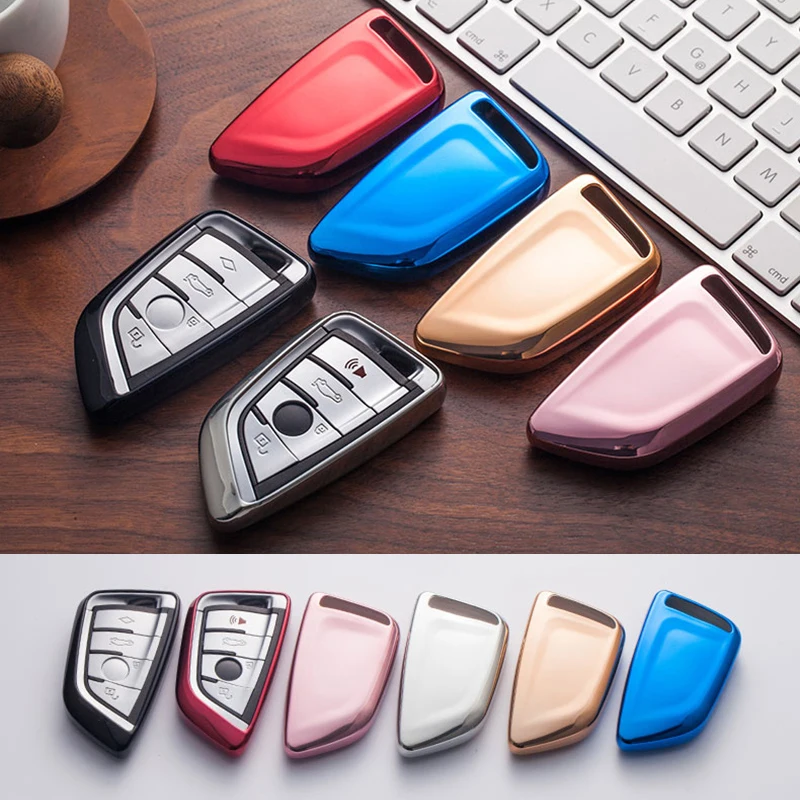 

The Soft TPU Car Key Case Cover Keys Shell Protector for BMW X5 F15 X6 F16 G30 7 Series G11 X1 F48 F39 Auto Accessories Goods