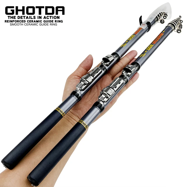 3.6m 4.5m 5.4m 6.3m Telescopic Fishing Rod  Fishing Rods Carbon Telescopic  1.8m - Fishing Rods - Aliexpress