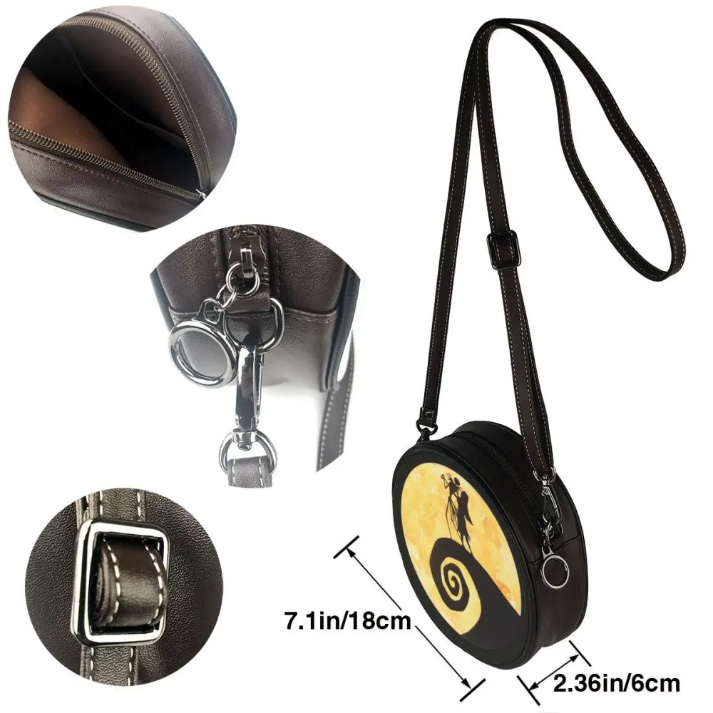 Jack Skellington сумка через плечо Jack Skellington кожаная сумка многофункциональная Высококачественная женская сумка круглый кошелек