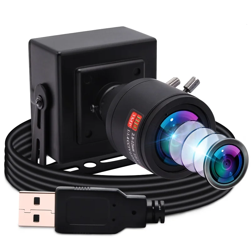 USB-камера с варифокальным объективом 2 8-12 мм 3 Мп | Электроника