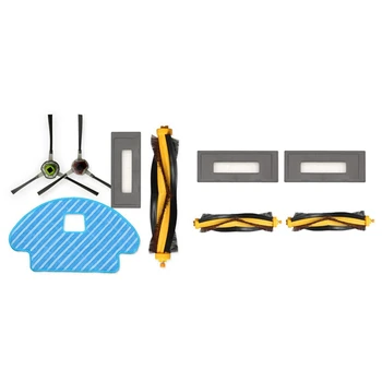 

1 Set Main Brush Filter Side Brushes Mop Pad Set & 1 Set Parts Accessories 2 Group Filters and 2 Bristle Brush