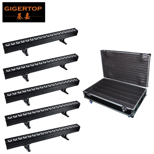 Gigertop Disount 18x12 Вт RGBW/RGBA светодиодный пиксельный настенный светильник, не водонепроницаемый разъем питания, 3PIN XLR DMX управление - Цвет: 5in1 flight case