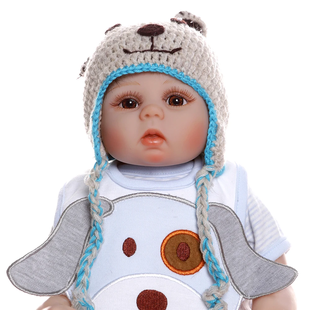 NPK 48 см 18 дюймов bebe Кукла reborn baby Сладкий Близнецы розовый и синий полный тело Мягкая силиконовая Мягкая кукла для малышей игрушка для ванны Anatom