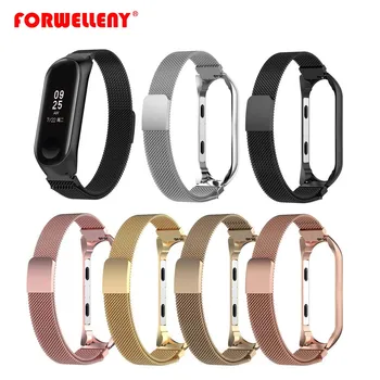 

Milanese magnet strap for xiao mi band 3 Mi band 4 stainless steel watch band for xiaomi wristband replacement metal bracelet