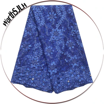 

2020 French Nigerian Net Tulle Mesh Lace Fabric Royal Blue Brown African Lace Fabric High Quality Indian Lace Fabric Material