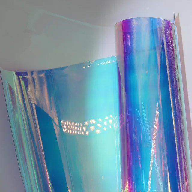 Самоклеящийся прочный надежный Dichroic Радужная оконная пленка 68 см X 30 м в рулоне