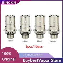 5 шт. Innokin Zenith сменная катушка 0.8ohm/1.6ohm испаритель для Зенита распылитель большой вкус электронная сигарета катушка для вейпинга