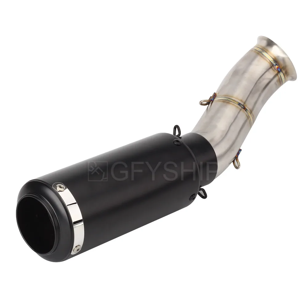 

Motorcycle For Ducati Hypermotard 821 2013 2014 2015 2016 2017 2018 Hyperstrada Escape Slip-on Exhaust And Mid Link Pipe System