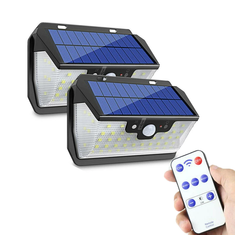 55 светодиодный светильник на солнечной батарее с датчиком движения, наружный садовый настенный светильник Luz, Солнечный USB Перезаряжаемый светодиодный светильник на солнечной батарее с дистанционным управлением
