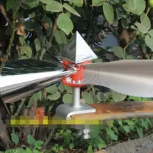 Птица из нержавеющей стали Отпугиватель ветряная мельница 360 градусов вращающаяся вспышка ветер мощность управление