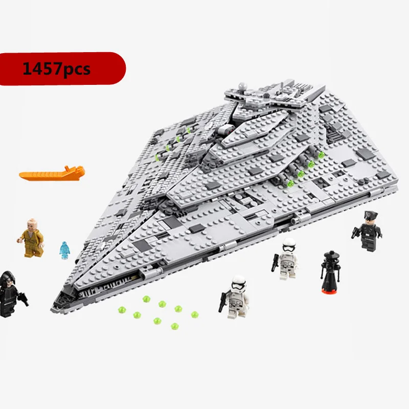 NEW Hot 10901 First Order Star Destroyer Model Building Block Bricks Toys Compatible with MOC Star Wars 75190 Xmas gift