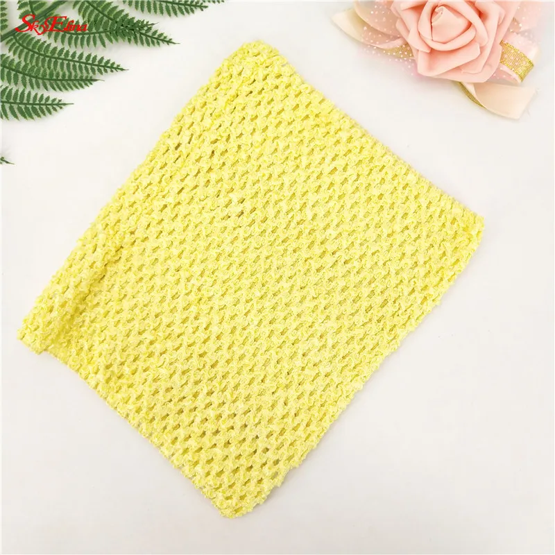 Light yellow 3 20*23 см, Детская эластичная накидка, вязанная крючком на груди, трикотажные повязки, пачка, топы, DIY, детское платье, аксессуары, 7z - Цвет: Light yellow 3
