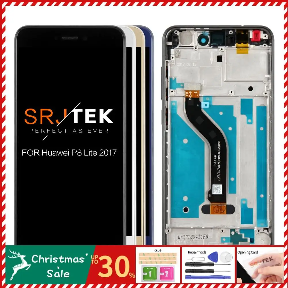 5," для huawei P8 Lite PRA-LA1 PRA-LX1 PRA-LX3/honor 8 lite WAS-LX1A PRA-LX2 ЖК-дисплей Дисплей кодирующий преобразователь сенсорного экрана в сборе