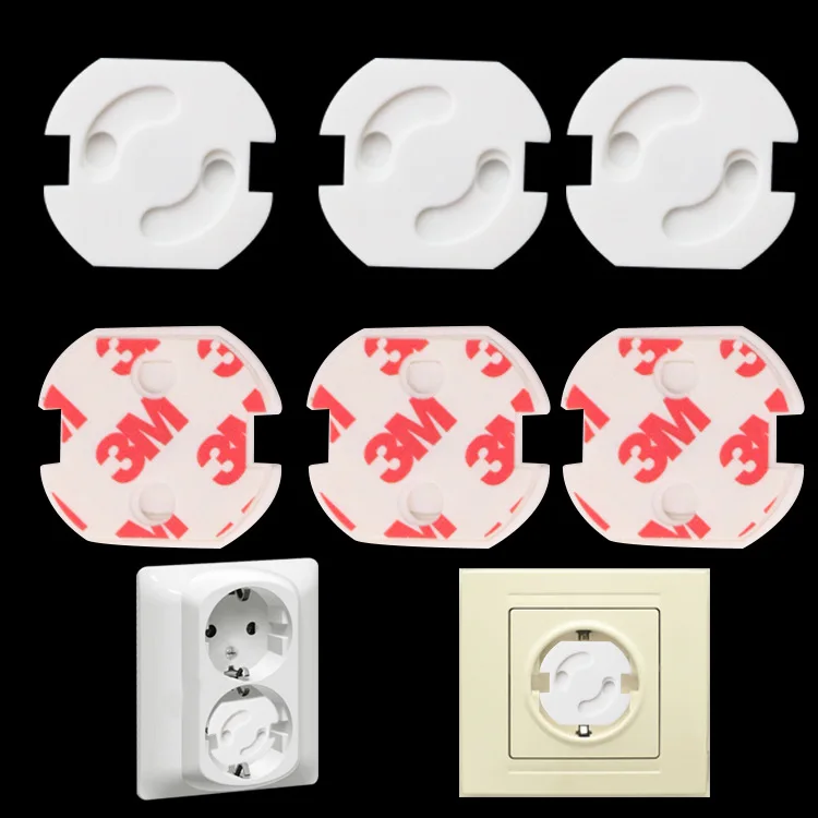 

10Pc/Lot Baby Safety Rotate Cover 2 Holes EU Standard Baby Locks Child Safety Socket Children Electric Protection Socket Plastic