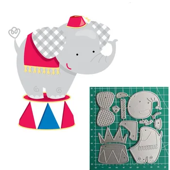 

Animal Elephant Play Frames Metal Embossing And Cutting Dies For Diy Card Making DIY Scrapbook Decorations Craft