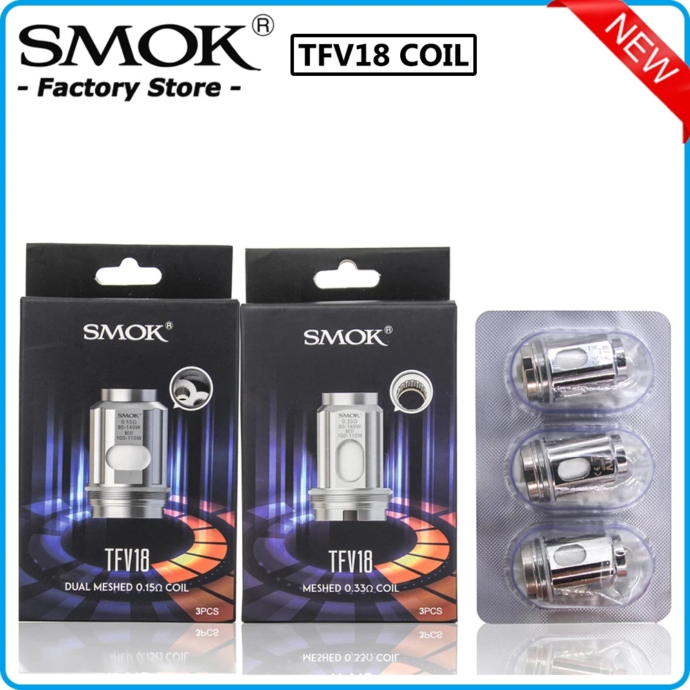 Original SMOK TFV18 Coil TFV18 Dual Mesh 0.15ohm V18 Meshed 0.33ohm