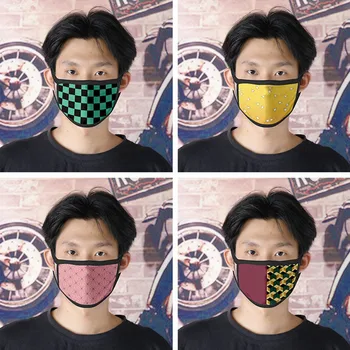 

New Demon Slayer Kimetsu No Yaiba Hashibira Inosuke Cosplay Mask Tomioka Giyuu Cotton Half Face Masks Sports Breathable Props