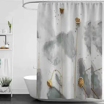 

Nature Mural Beautiful Flowers Classic Chinese Painting Shower Curtain