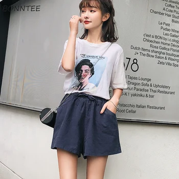 

Shorts Women Trendy All-match Simple Korean Style Daily Soild Loose Pockets Bow High Quality Leisure Summer Women Ladies 2020