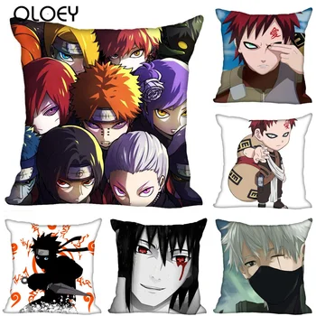 

Classic Cartoon Naruto Image Square Polyester Soft Cushion Cover 45x45cm Home Bedroom Office Hotel Car Decoration Cushion Cover,
