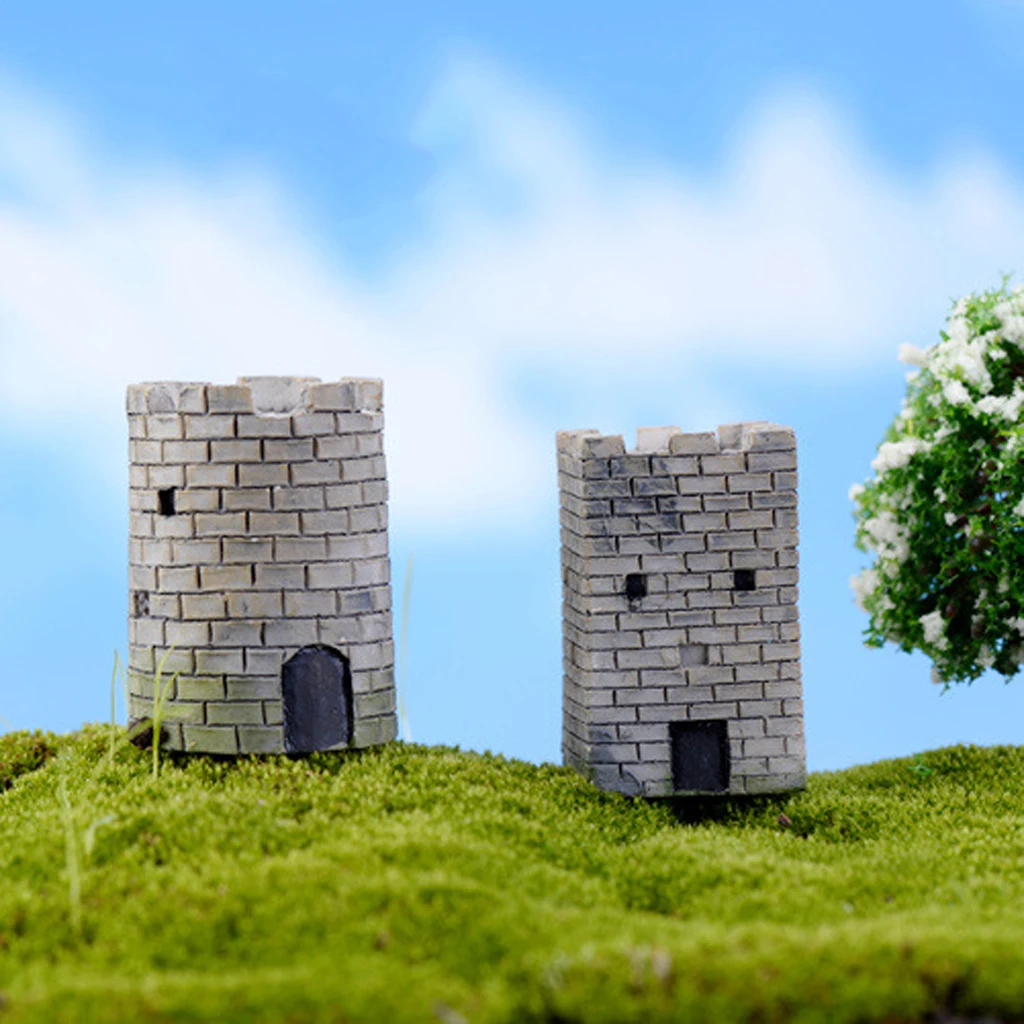 Antique Castle Mini Decoration Ornament for Fairy Garden Fish Tank Landscape DIY