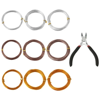 

Bonsai Wires Anodized Aluminum Bonsai Training Wire with Pliers for DIY Jewelry Design Tool Bonsai Design