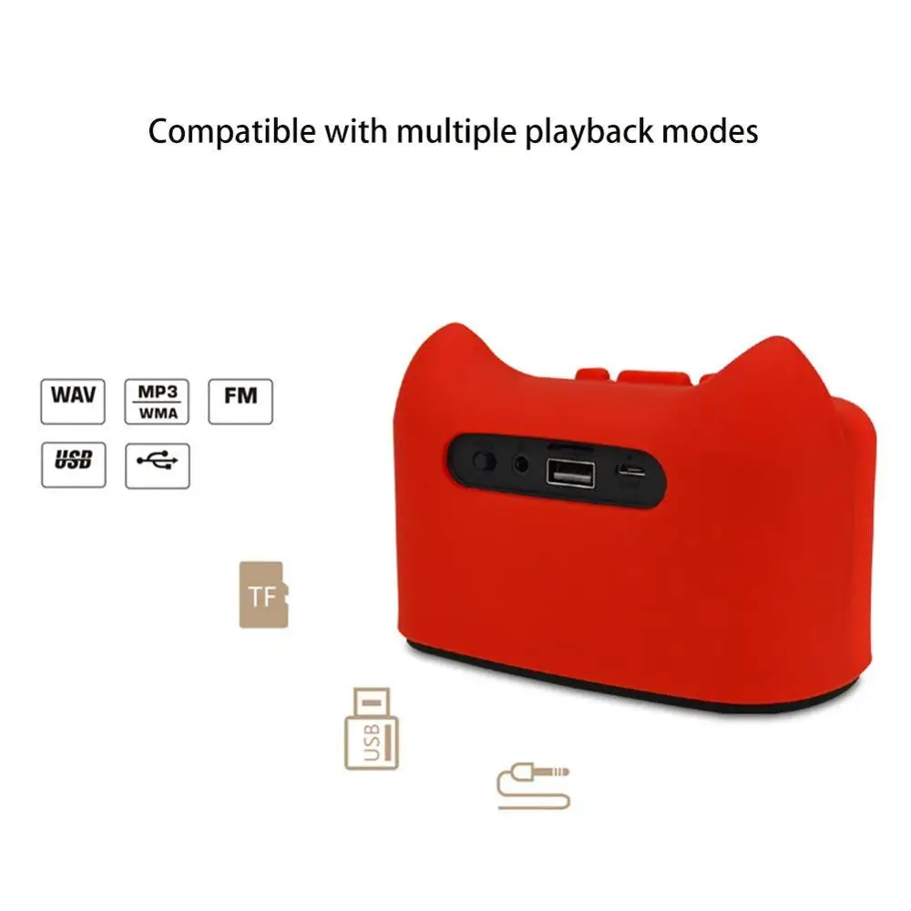 Мини мультяшная кошка Bluetooth стерео динамик портативный на открытом воздухе
